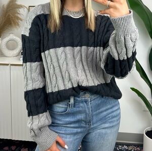 Black and grey Color Block Sweater size S